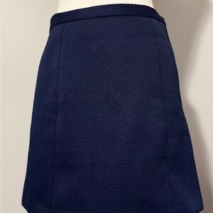 Draper James Navy Textured Skirt